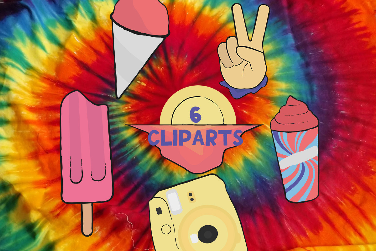 Teen Summer - Layered font + Clipart, a Font by arausidp (Photo 4 of 7)
