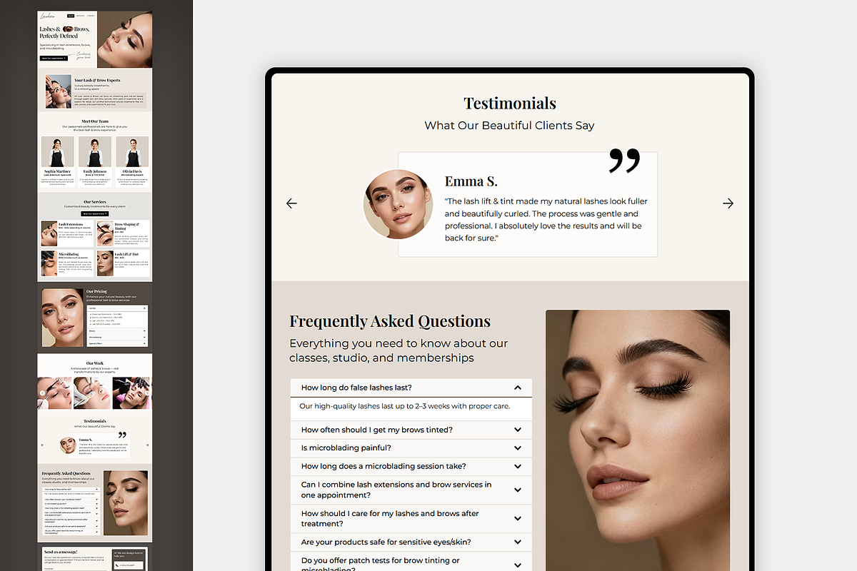 Eyelashes Salon Wix Studio Website, a Wix Template by Kitteeh (Photo 11 of 11)