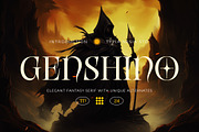 Genshino - Elegant Fantasy Serif, a Serif Font by Typia Nesia (Thumbnail 1 of 18)