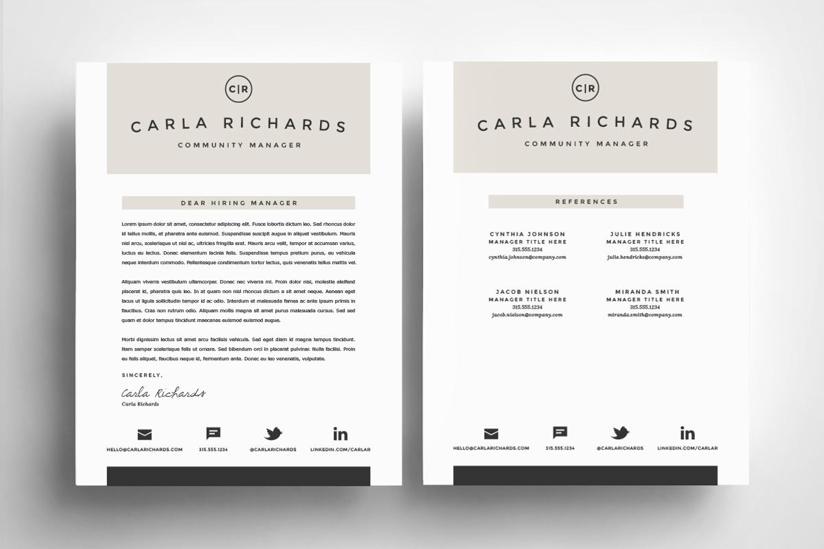Resume Template 4 Pack | CV Template, a Resume Template by Refinery Resume Co. (Photo 3 of 3)