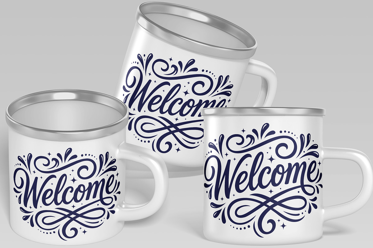 Welcome Typography Hand Lettering, a Decorative Illustration by Ghagra (Photo 4 of 7)