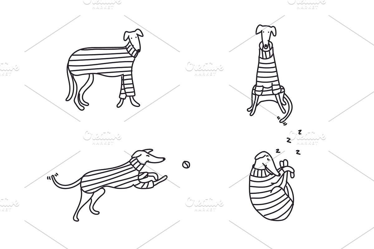 Cute doodle dogs (big collection), an Animal Illustration by Liz Pengilley Studio (Photo 13 of 23)