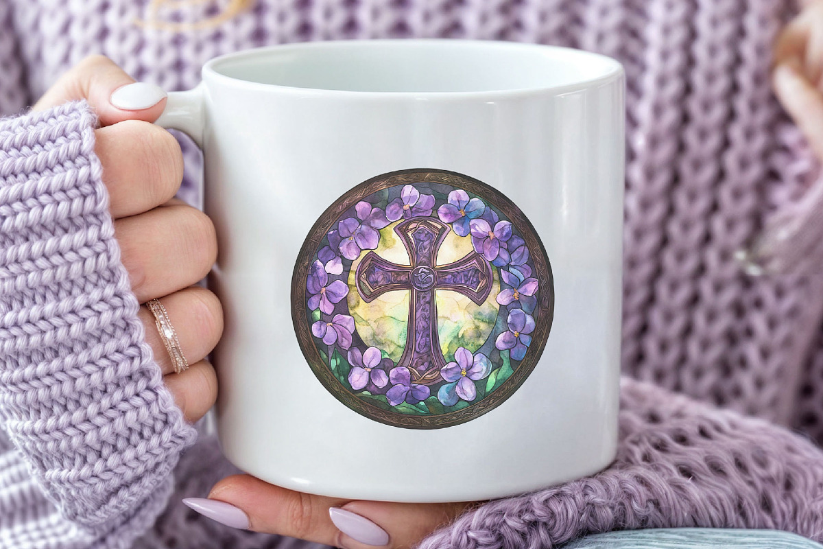 Lavender Blessing & Cross Stained, an Illustration by Craft Nest (Photo 4 of 6)
