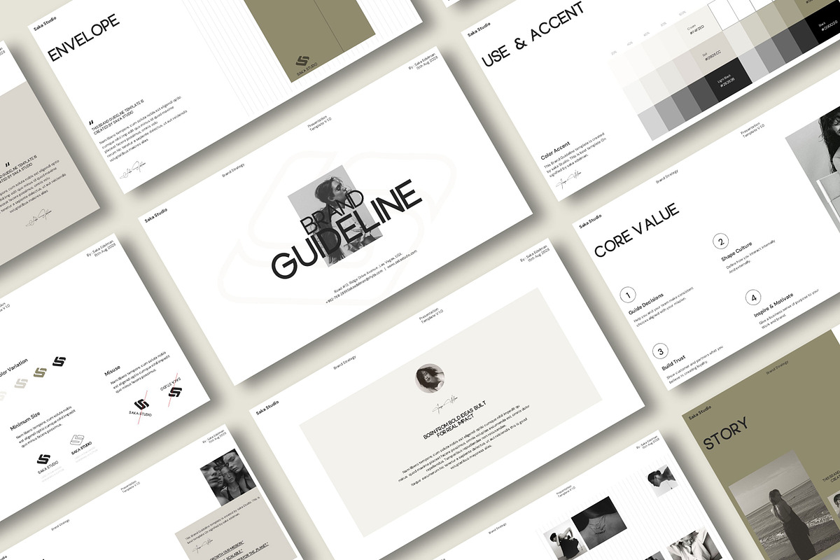 SAKA | Brand Guideline Template, a Presentation Template by Graphpexel (Photo 11 of 11)