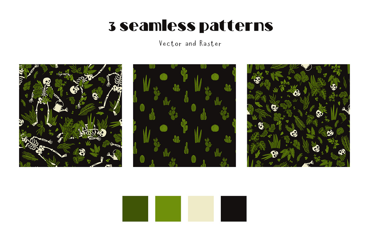 Spooky Garden Collection, a Pattern Graphic by Zim Varezhkin (Photo 4 of 8)