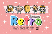 Retro Cartoon OTF Dingbats Font, a Symbol Font by DREAMs Soul G. (Thumbnail 1 of 2)