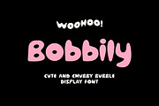 Bobbily Cute Bubble Font, a Handwritten Font by Imoodev (Thumbnail 1 of 8)