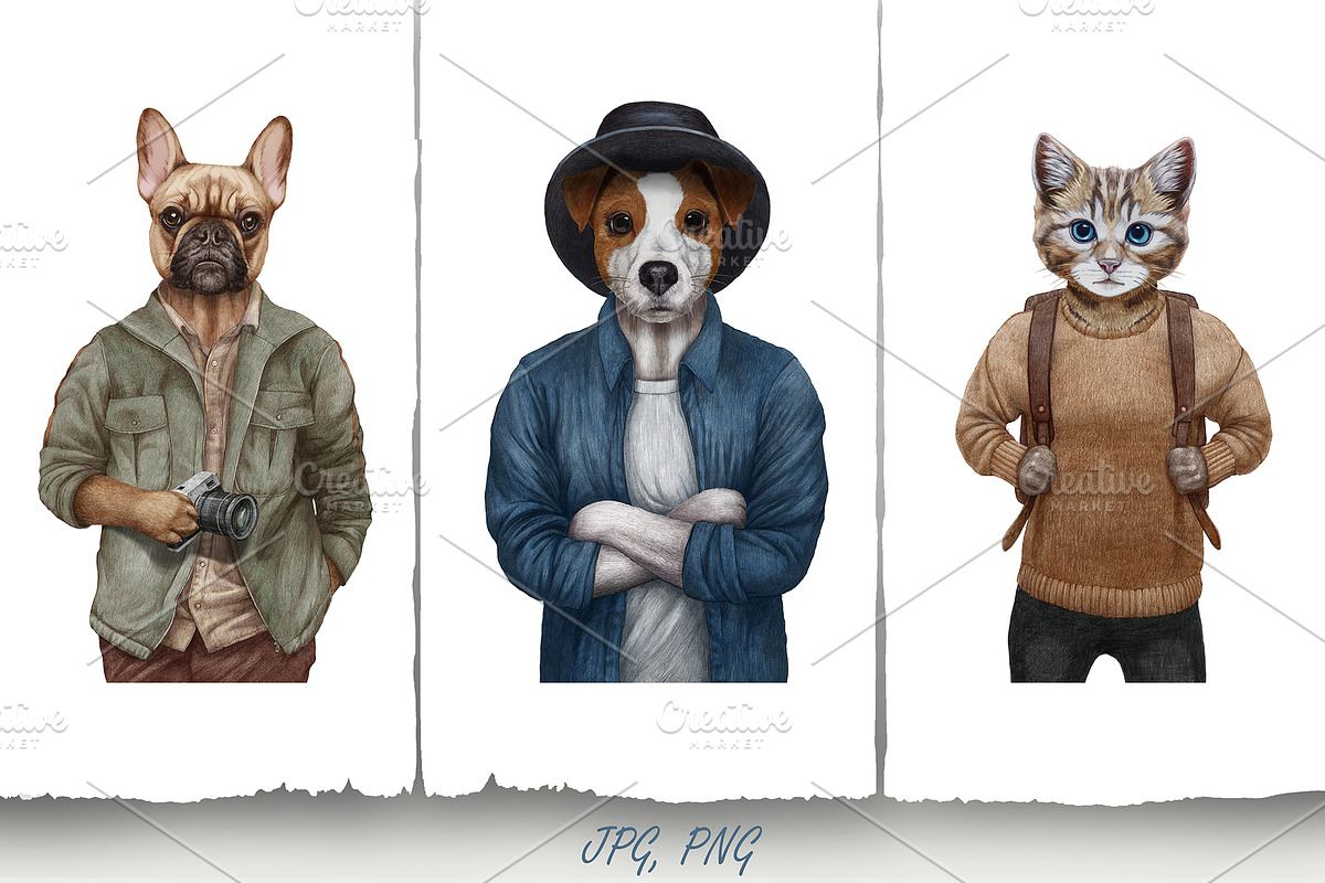 Cat & Dogs // lifestyle // fashion, an Animal Illustration by Victoria_Novak (Photo 3 of 4)