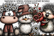 Whimsical Spring Animals Clipart PNG, a Seasonal Illustration by Canvas Craft (Thumbnail 1 of 7)