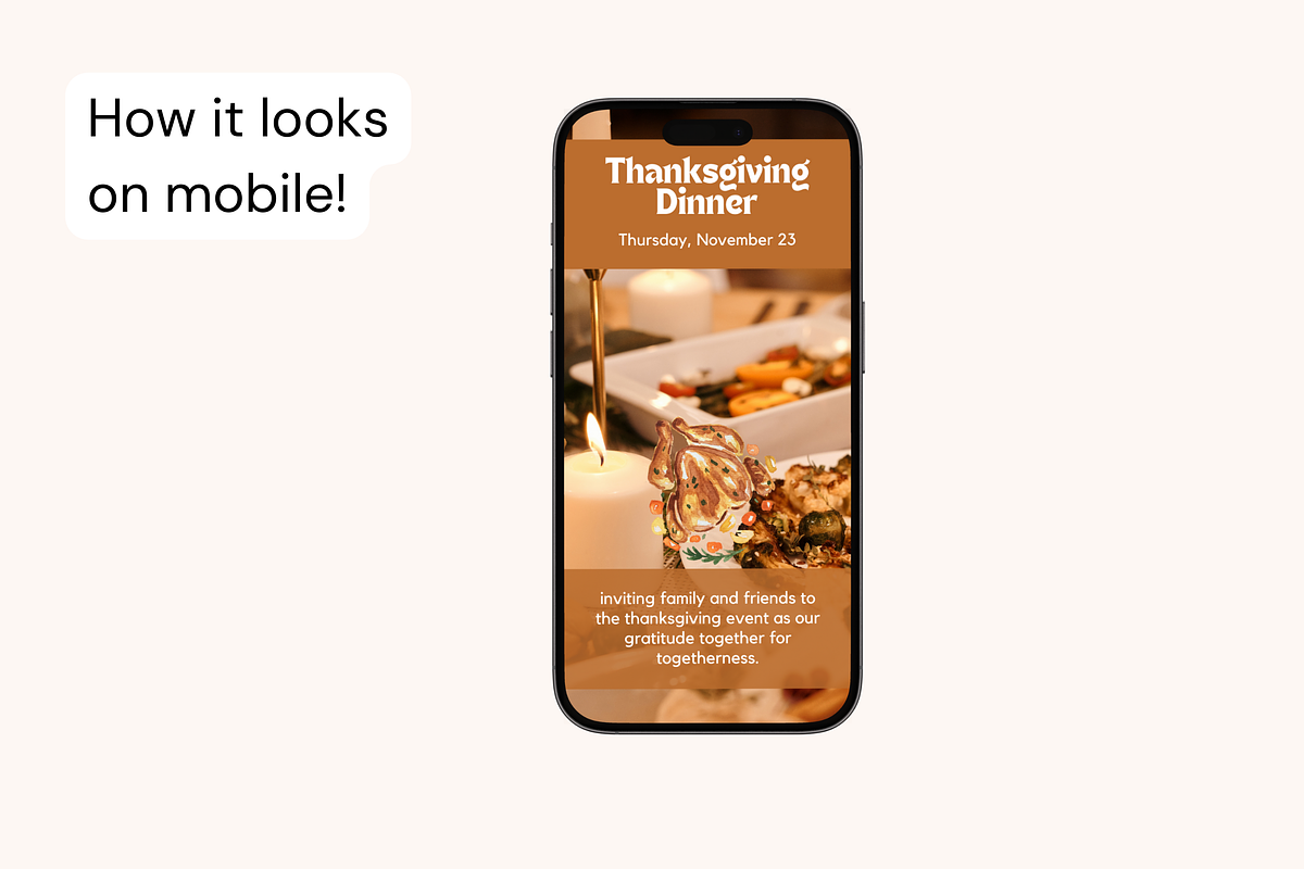 Thanksgiving Dinner Invitation, an Invitation Template by Adored Templates (Photo 2 of 10)