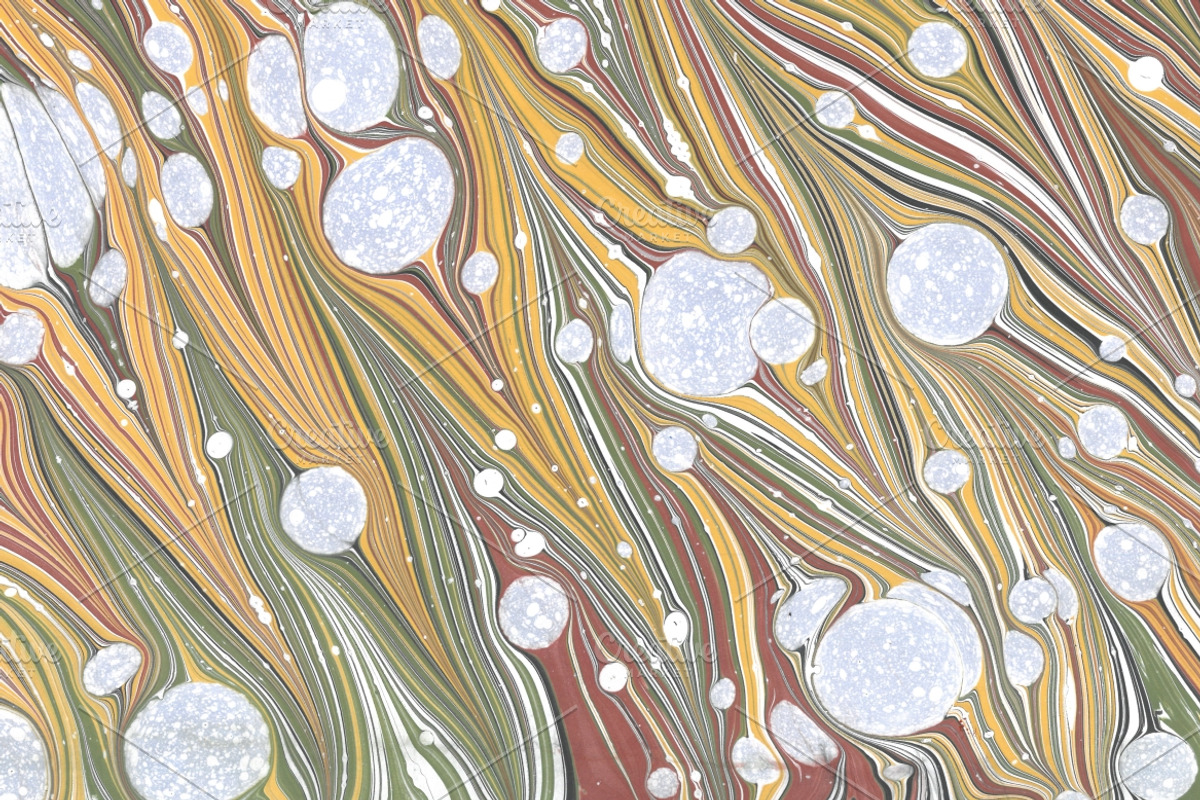 4 Hand Marbled Papers Autumn, a Texture Graphic by Marblingdom (Photo 4 of 5)
