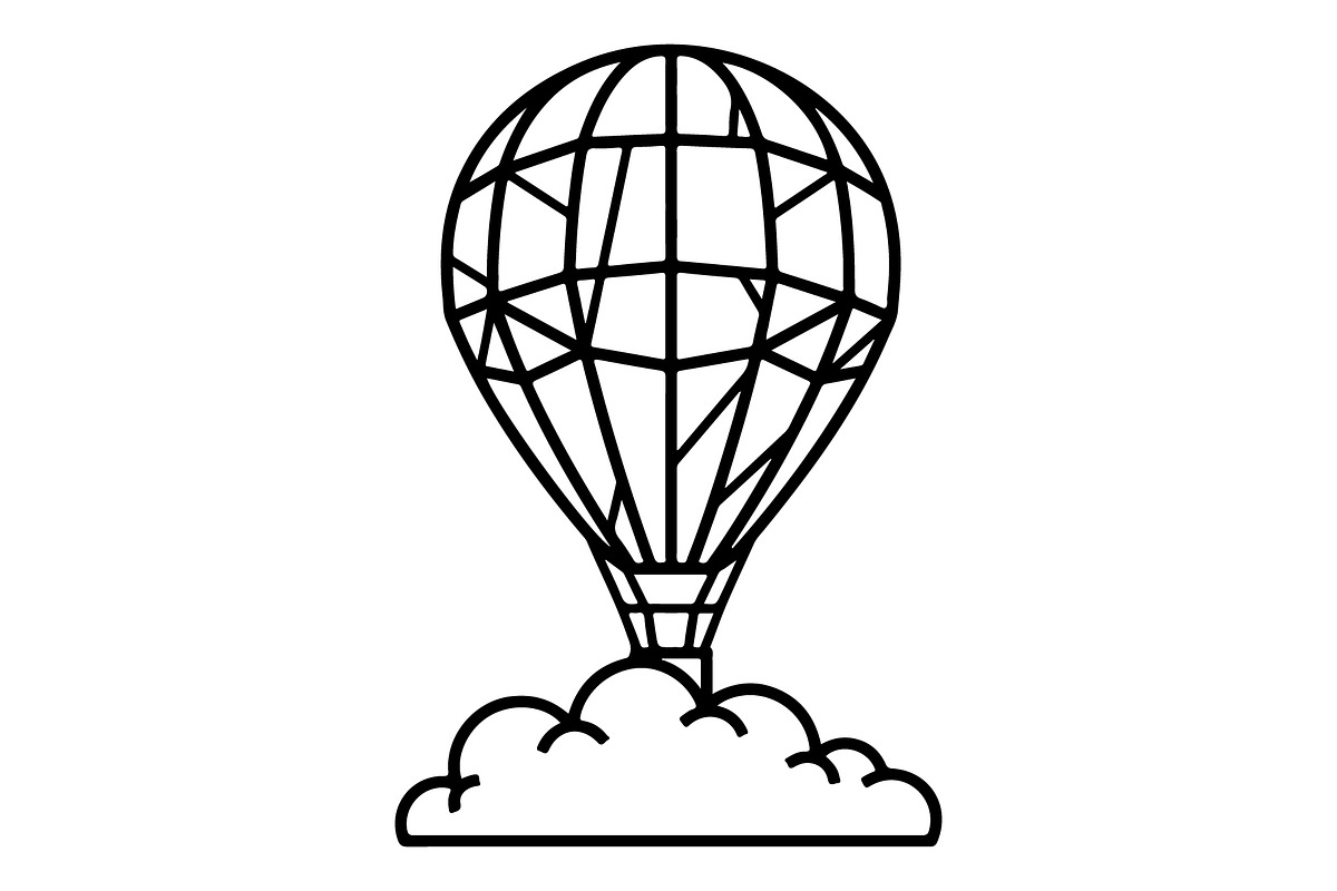 Hot Air Balloon Silhouette Bundle, an Object Illustration by Gaye Art (Photo 4 of 31)