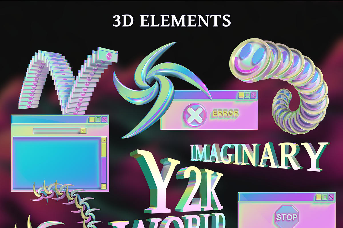 Imaginary Y2K world - Collage Kit 2, an Object Graphic by Fox's Monday (Photo 8 of 9)