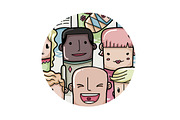 Seamless people pattern 2, a Pattern Graphic by Beatriz Gascón (Thumbnail 3 of 5)