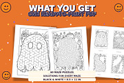 60 Halloween Mazes for Kids, a Seasonal Illustration by Dreamy Little Graphics (Thumbnail 5 of 7)