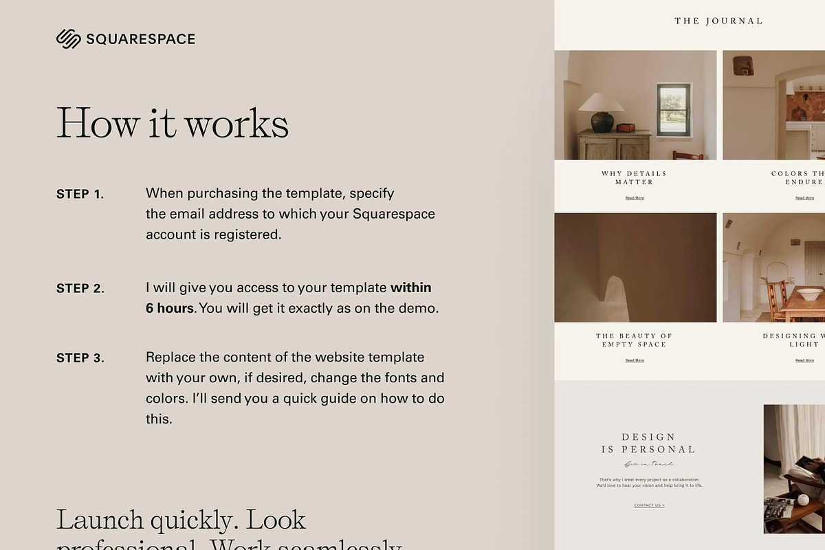 Squarespace Template Interior Design, a Squarespace Template by The Soft Voice (Photo 9 of 9)