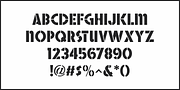 Flocking Stencil JNL, a Font by Jeff Levine Fonts (Thumbnail 3 of 5)