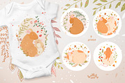 Сute rats - graphic clipart, an Illustration by LaVika (Thumbnail 2 of 13)