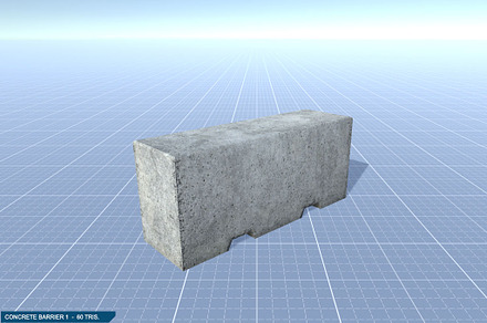 Concrete Barrier #1, an Environmental 3D Model by 3DCaster