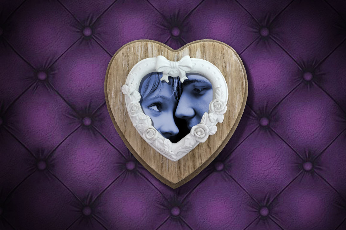 Valentine Love Heart Frame Mockup, a Print Template by Fresh Design Elements (Photo 4 of 7)