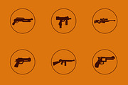 Firearms simple icons, an Outline Icon by Palau (Thumbnail 3 of 3)