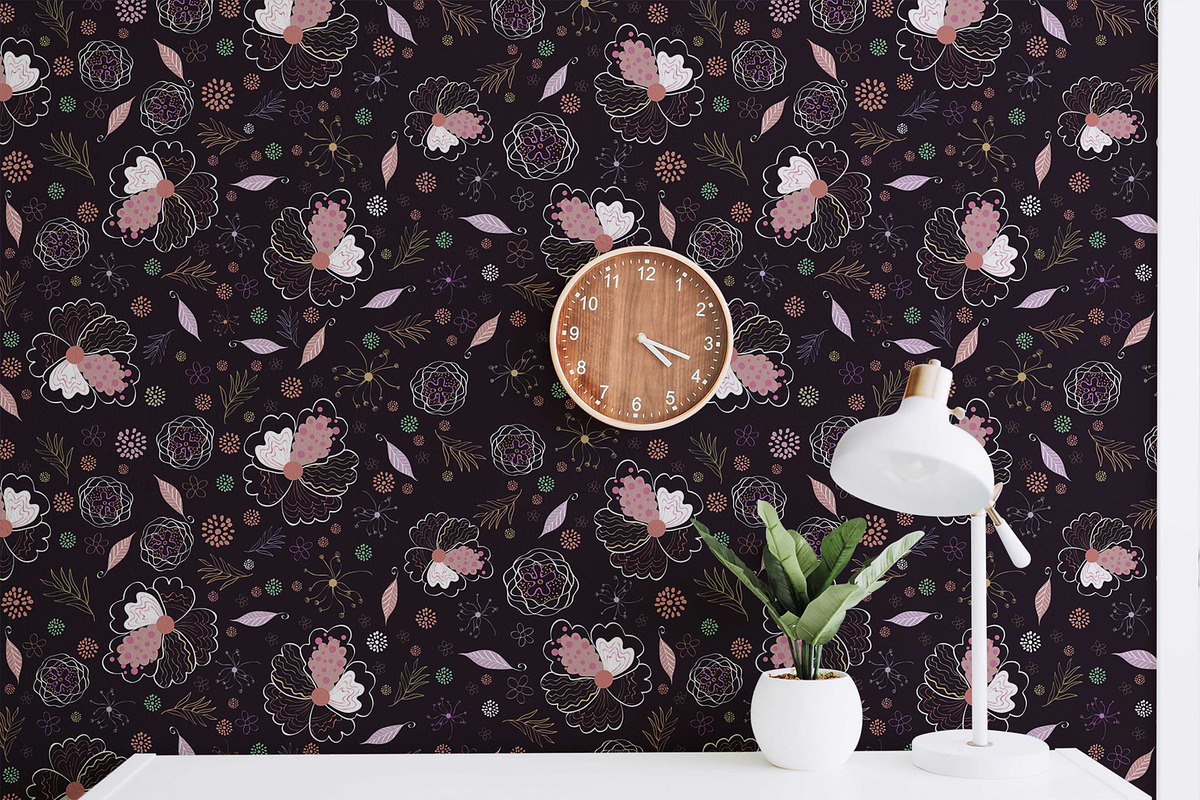 doodle flowers colorful, a Pattern Graphic by AAN Seamless Shop (Photo 3 of 3)