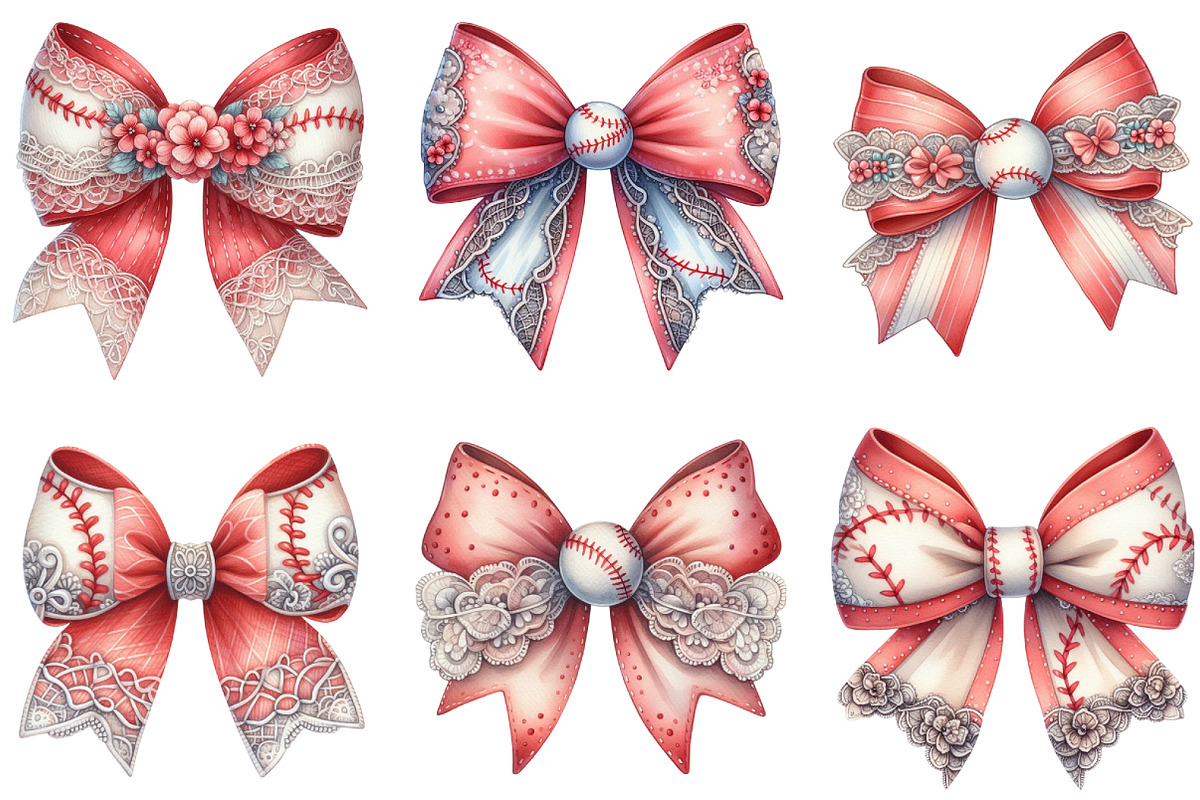 Baseball Mom Coquette Bow, an Illustration by DreamArtGraphic (Photo 3 of 4)