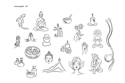 Ommm... watercolor clipart set, an Illustration by masha gross (Thumbnail 3 of 5)