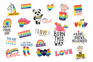 PRIDE Elements. Vector Set