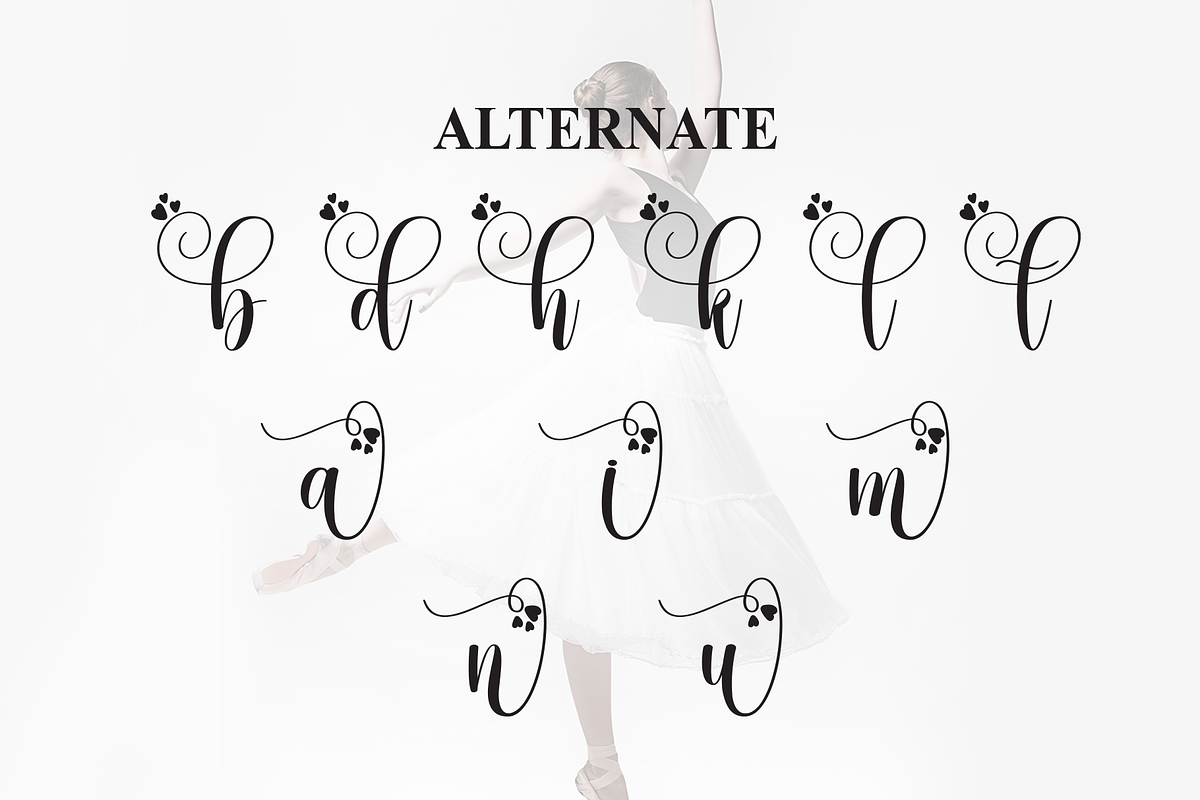Ballerina | Script Font, a Handwritten Font by Scratchones (Photo 8 of 9)