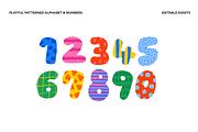 Playful Patterned Alphabet & Numbers, an Object Graphic by Studio Mei Design (Thumbnail 3 of 4)