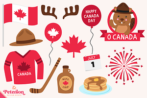 Canada Day Clipart, an Illustration by Peterson Design House