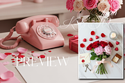 Valentine Aesthetic Desk Mockup 1000, a Packaging Mockup by KennedyStudio (Thumbnail 3 of 11)