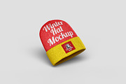 Winter Hat Mockup - 8 views, a Hat Mockup by Illusiongraphic (Thumbnail 8 of 19)