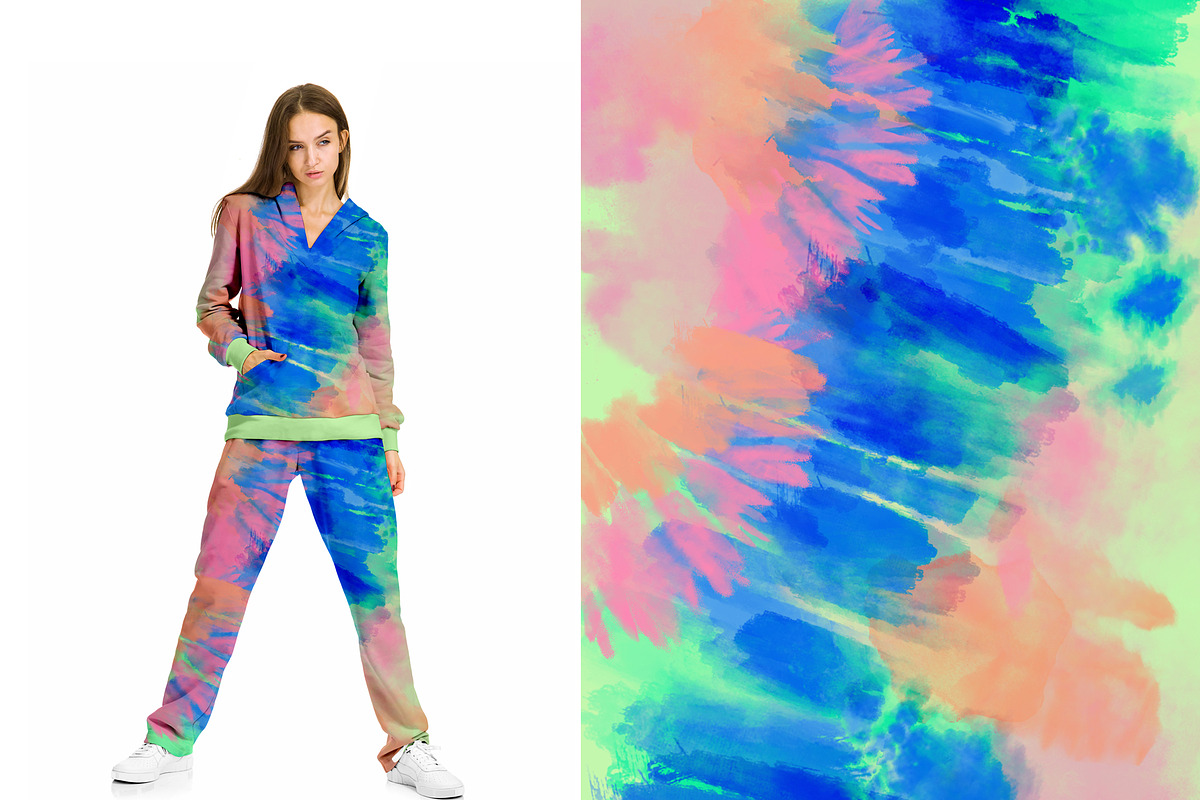 Neon Tie-Dye Vol. 4 Backgrounds, a Pattern Graphic by The Gypsy Goddess (Photo 6 of 9)