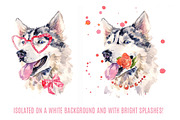 Cute Watercolor Dog, an Animal Illustration by KannaaDesign (Thumbnail 2 of 4)