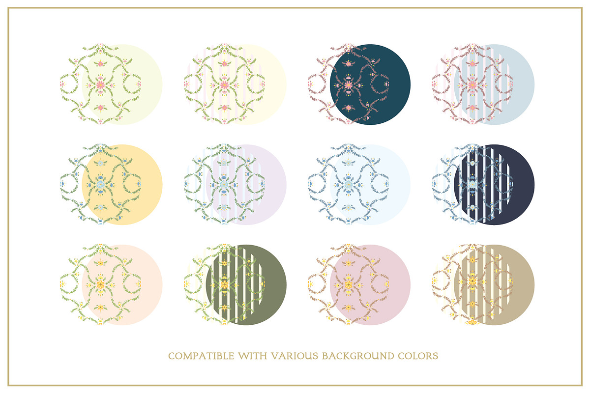 Cottagecore Pattern 9 Floral Ribbon, a Pattern Graphic by Euonia Meraki