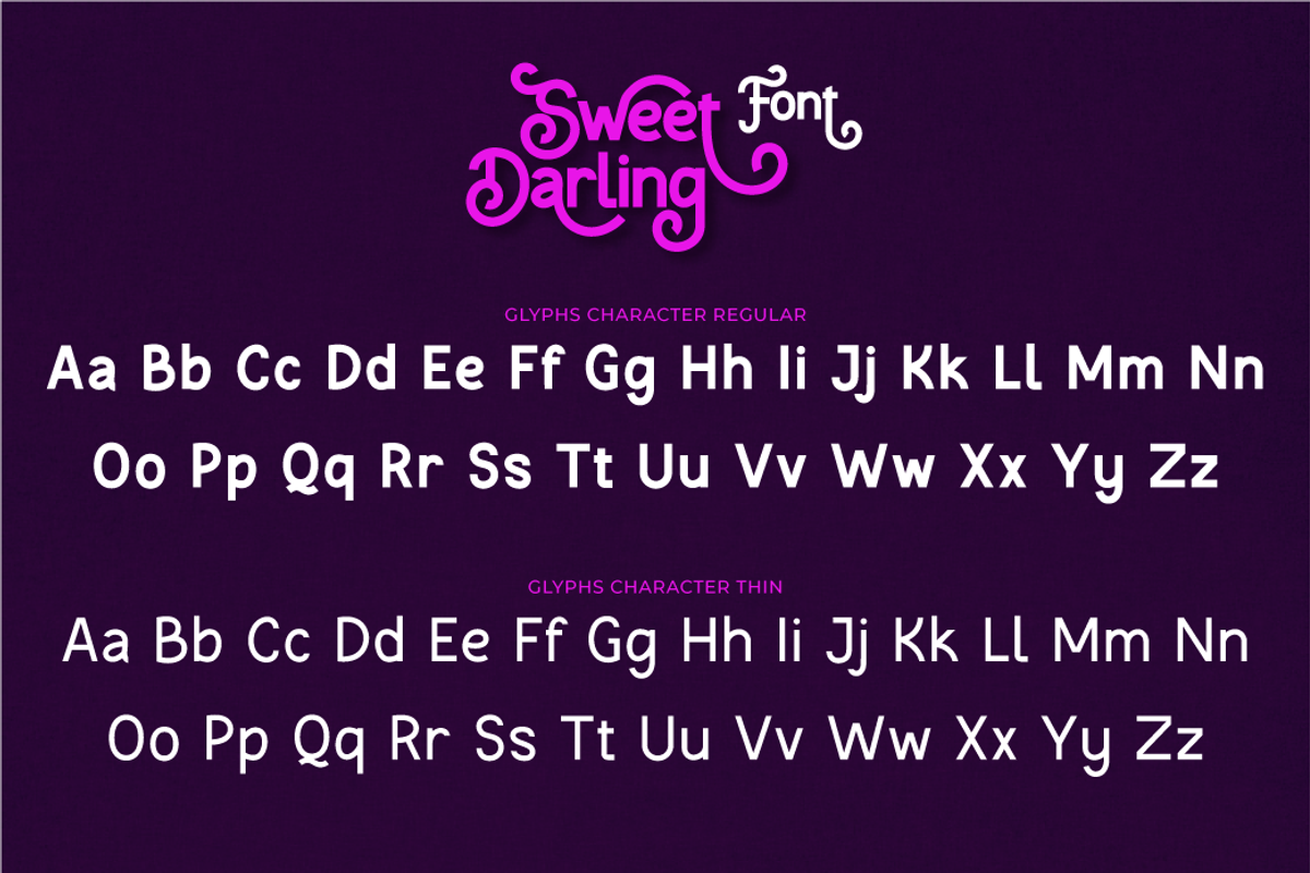 Sweet Darling Font, a Sans Serif Font by twinstd (Photo 8 of 13)