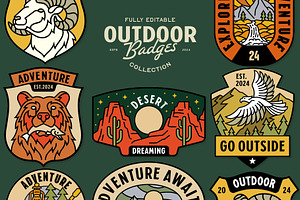 Outdoor Badge, a Decorative Illustration by Skilline Supply Co.