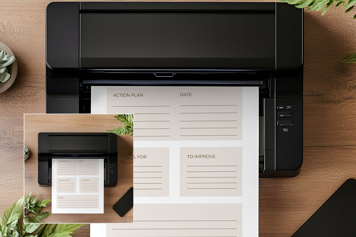 A4 Printer Mockup Printables PR-GR-3, a Household Mockup by Callistemon Creative (Photo 7 of 9)