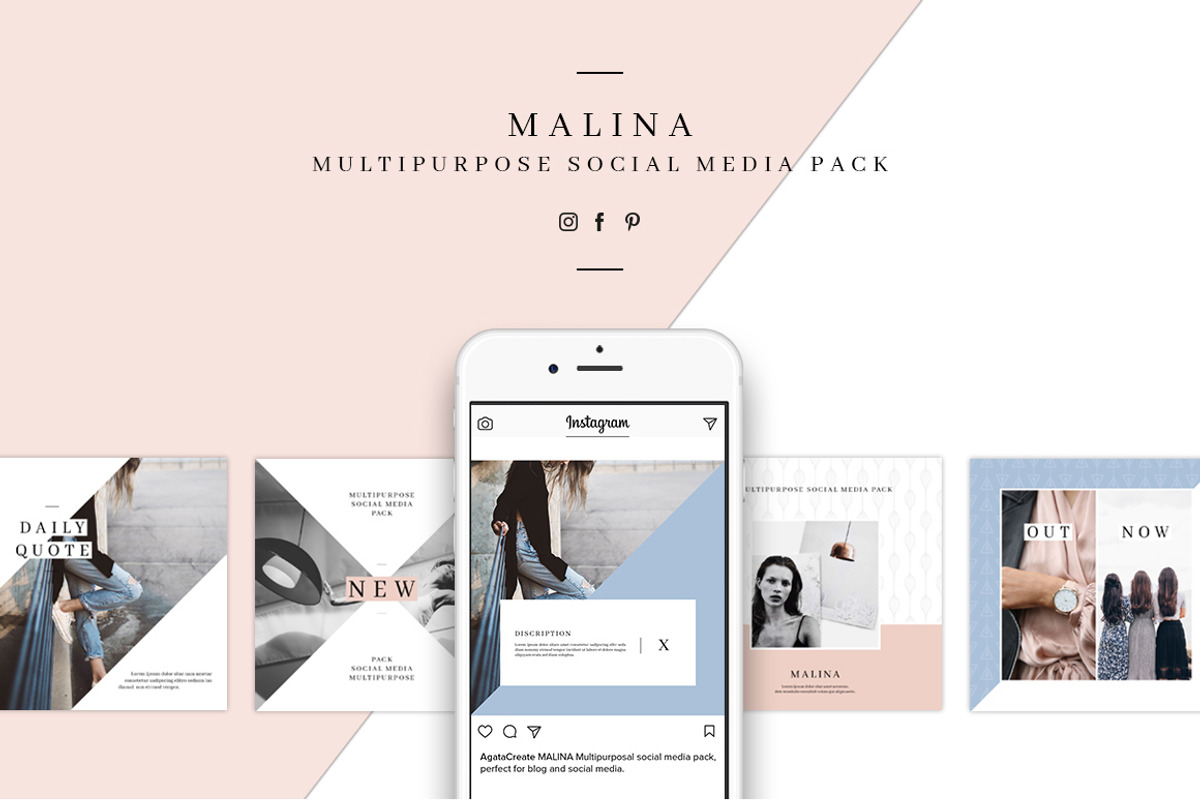 Entire Instagram Templates, a Social Media Template by AgataCreate (Photo 27 of 36)