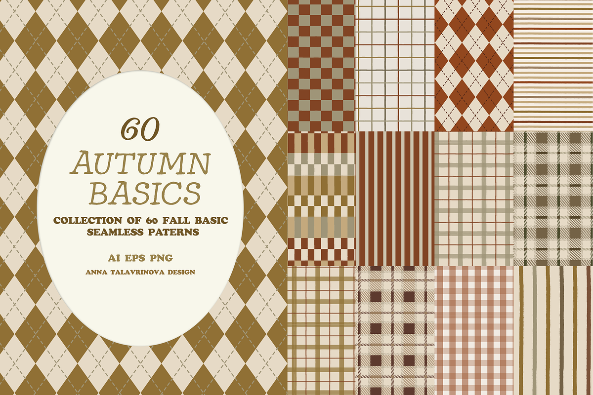 Autumn Basics Fall Pattern, a Pattern Graphic by Cozy pattern shop (Photo 1 of 11)