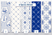 Vintage Nautical Pattern Bundle, a Pattern Graphic by PATTERNS etc. (Thumbnail 5 of 7)