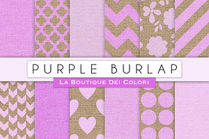 Burple Burlap Digital Textures