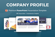 Company Profile PowerPoint Template, a Presentation Template by SlideOne (Thumbnail 1 of 26)