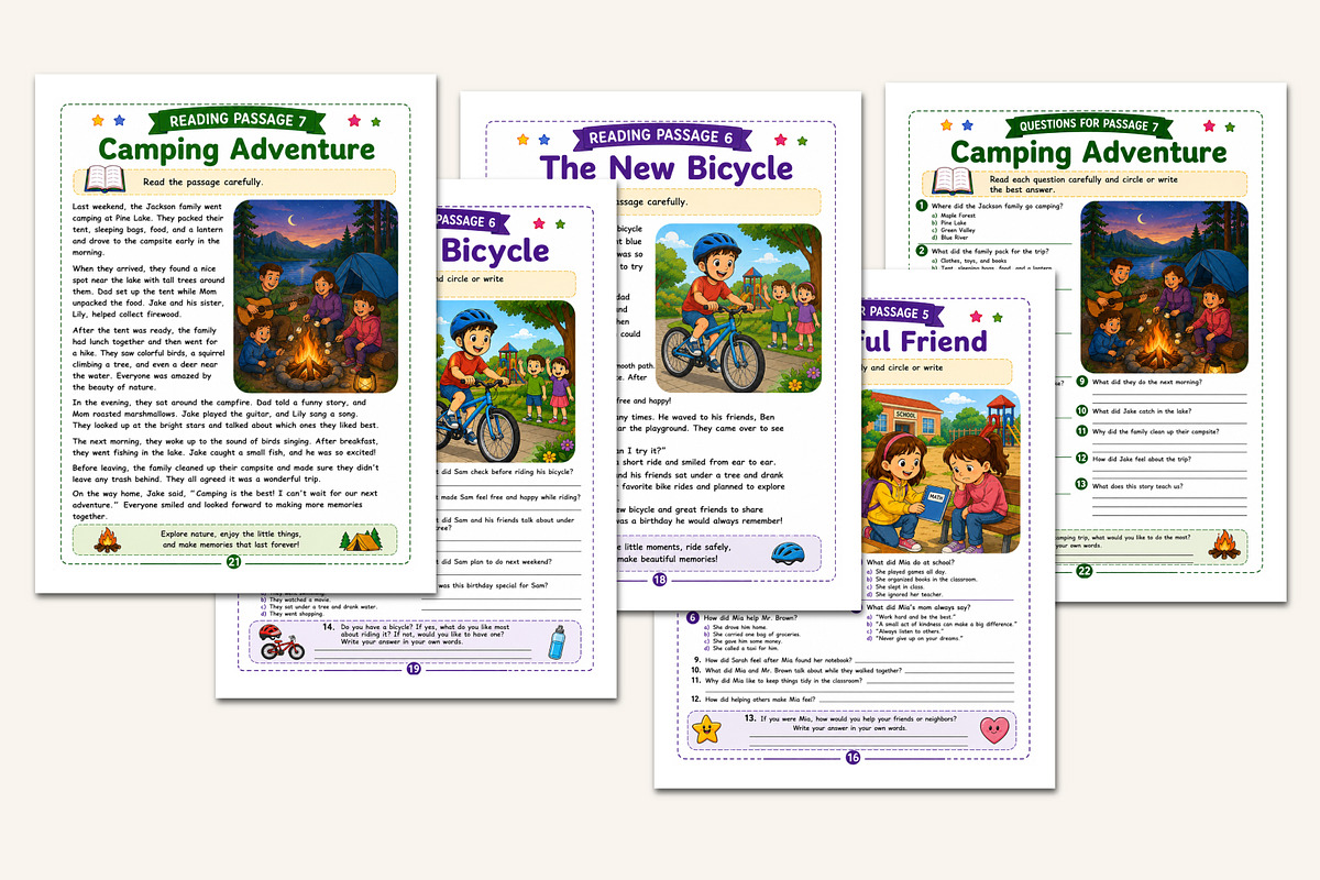 Reading Comprehension Workbook, a Stationery Template by Designmela01 (Photo 3 of 5)
