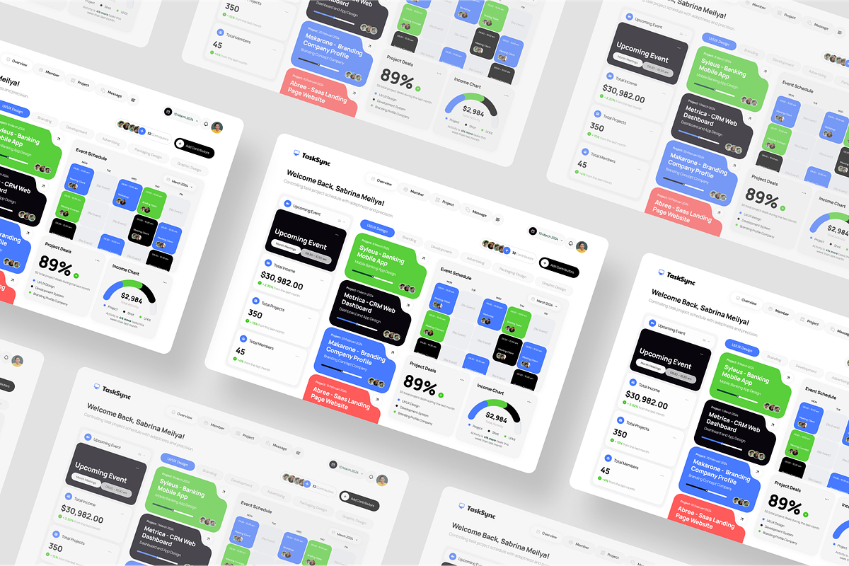 Task Management Admin Dashboard, an UI Kit Template by SquidPixey (Photo 3 of 5)