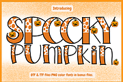 Spooky Pumpkin-PNG fonts, a Handwritten Font by It me digital art (Thumbnail 1 of 7)