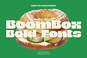 BoomBox Bold San serif Fonts, a Sans Serif Font by BURSTYPE (Thumbnail 1 of 9)