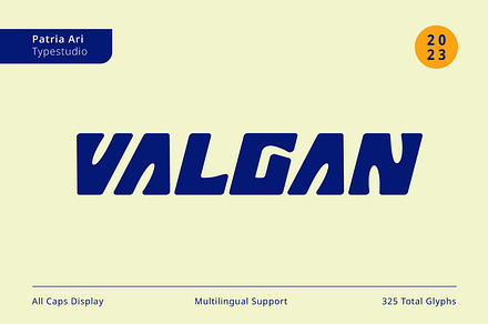 Valgan Display Font, a Sans Serif Font by Patria Ari (P4tcreativa)